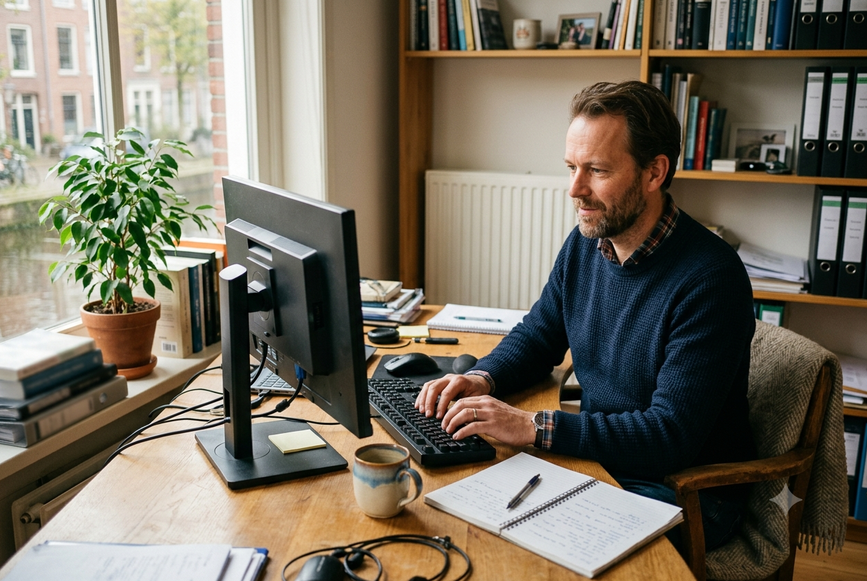 Accountant op kantoor